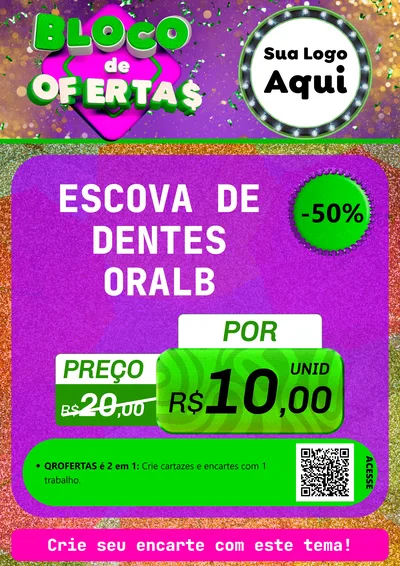 Modelo de Cartaz para Cartaz A4 Vertical com o tema Bloco de Ofertas para Higiene Pessoal