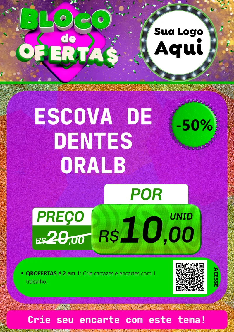 Modelo de Cartaz para Cartaz A4 Vertical com o tema Bloco de Ofertas para Higiene Pessoal