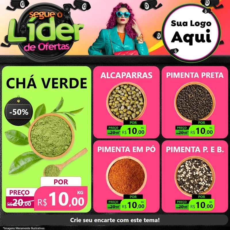 Modelo de Rede Social para Feed Facebook com o tema Segue o Líder de Ofertas para Produtos Naturais