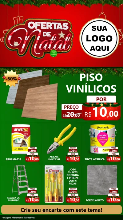 Modelo de Rede Social para Stories com o tema Ofertas de Natal para Material para Construção