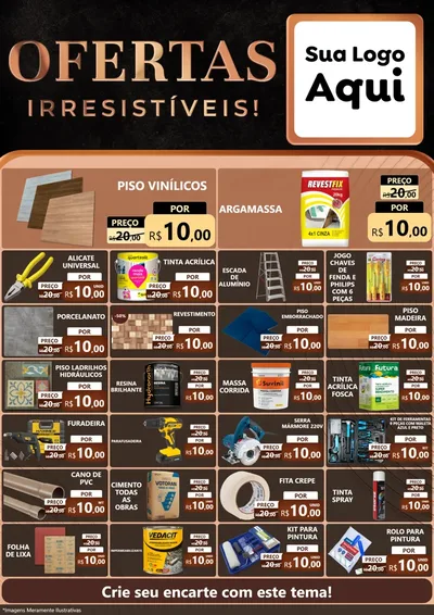 Modelo de Encarte para Encarte A4 Vertical com o tema Ofertas Irresistíveis! para Material para Construção