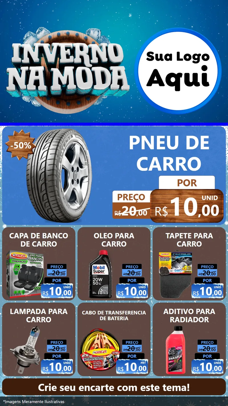 Modelo de Rede Social para Stories com o tema Inverno na Moda para Auto peças