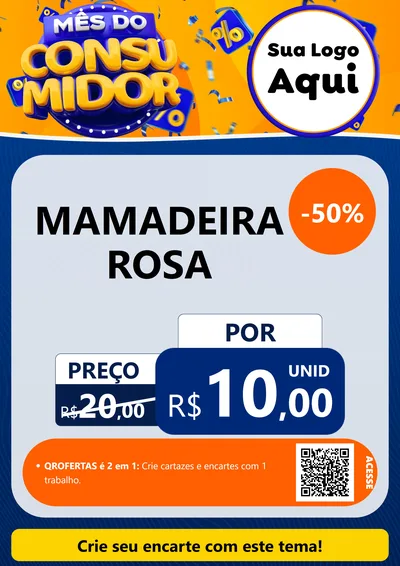 Modelo de Cartaz para Cartaz A4 Vertical com o tema Mês do Consumidor para Bebês