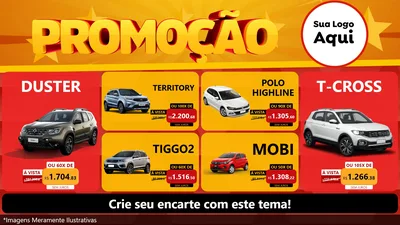 Modelo de TV para TV Horizontal com o tema Promoção para Concessionaria de Carros
