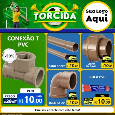Modelo de Rede Social para Feed Facebook com o tema Torcida para Tubos e conexões