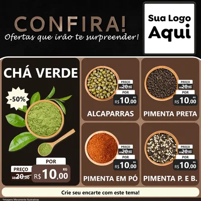 Modelo de Rede Social para Feed Facebook com o tema Confira! Ofertas que irão te surpreender! para Produtos Naturais