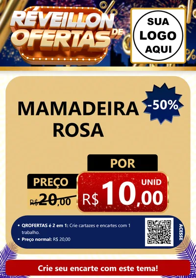 Modelo de Cartaz para Cartaz A4 Vertical com o tema Réveillon de Ofertas para Bebês