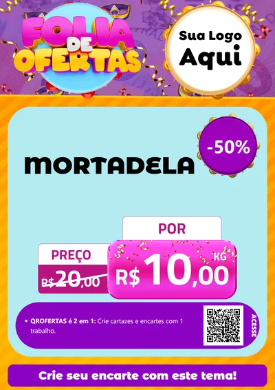 Modelo de Cartaz para Cartaz A4 Vertical com o tema Folia de Ofertas para Frios e Laticínios