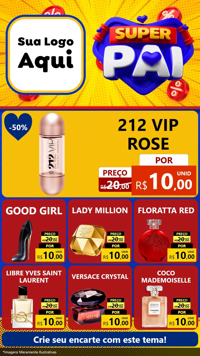 Modelo de Rede Social para Stories com o tema Super Pai para Perfumes