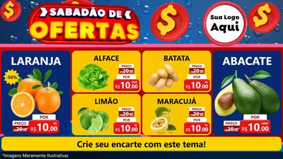 Modelo de TV para TV Horizontal com o tema Sabadão de Ofertas para Hortifrúti