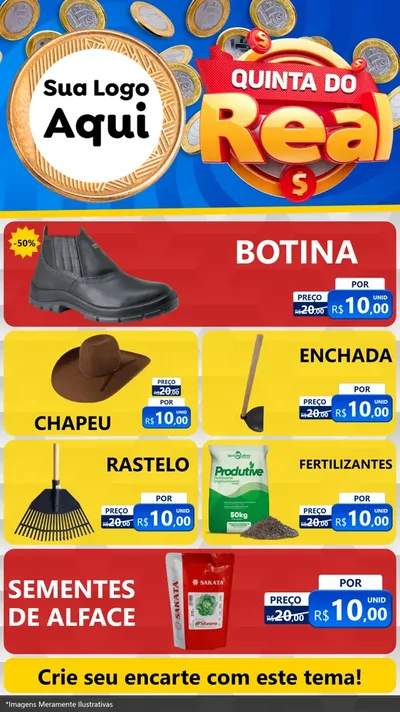 Modelo de TV para TV Vertical com o tema Quinta do Real para Agropecuária