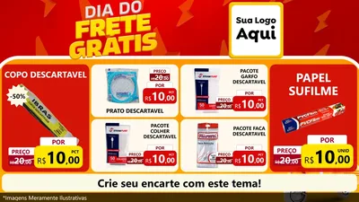 Modelo de TV para TV Horizontal com o tema Dia do Frete Grátis para Embalagens