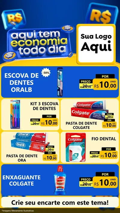 Modelo de TV para TV Vertical com o tema Aqui Tem Economia Todo Dia para Higiene Pessoal