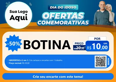 Modelo de Cartaz para Cartaz A4 Horizontal com o tema Dia do Idoso