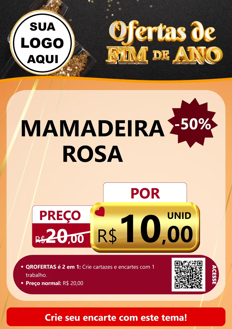 Modelo de Cartaz para Cartaz A4 Vertical com o tema Ofertas de Fim de Ano para Bebês