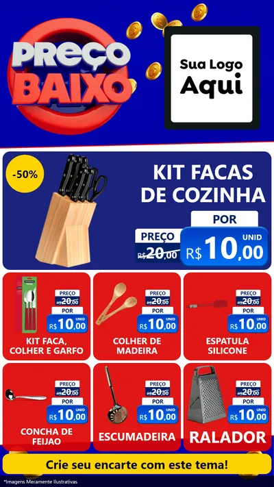 Modelo de Rede Social para Stories com o tema Preço Baixo para Utilidades Domésticas