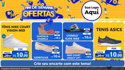 Modelo de TV para TV Horizontal com o tema Fim de Semana de Ofertas para Calçados