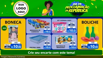 Modelo de TV para TV Horizontal com o tema Dia Da Proclamação Da República para Brinquedos