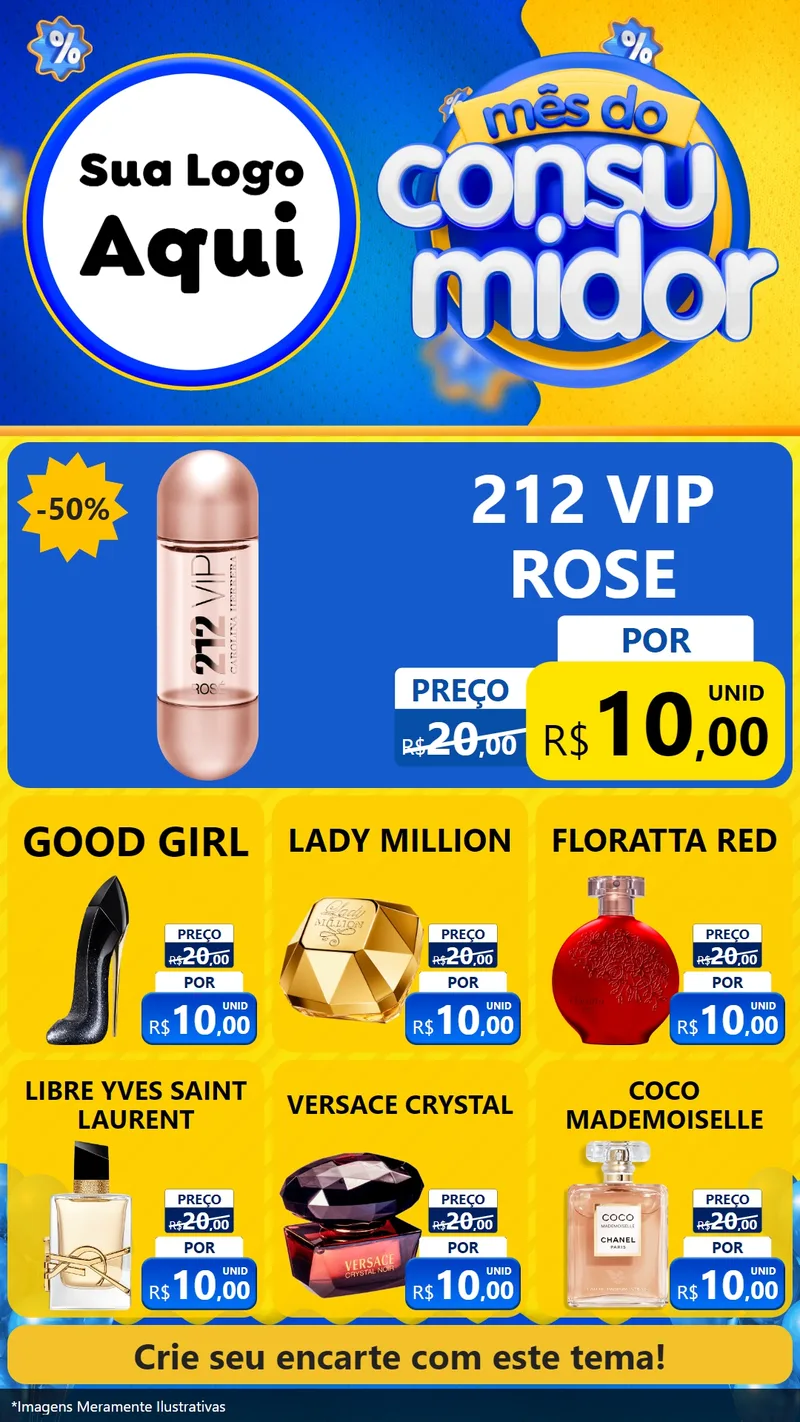 Modelo de Rede Social para Stories com o tema Mês do Consumidor para Perfumes