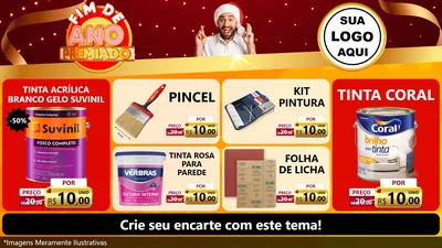 Modelo de TV para TV Horizontal com o tema Fim de Ano Premiado para Tintas e Ferramentas