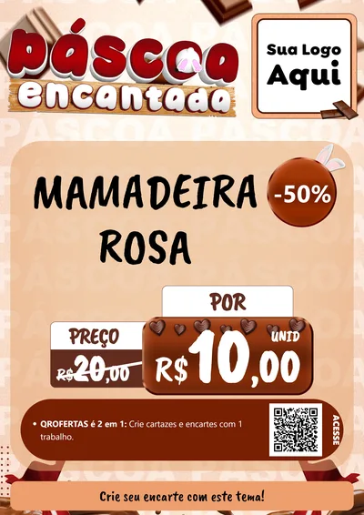 Modelo de Cartaz para Cartaz A4 Vertical com o tema Páscoa Encantada para Bebês