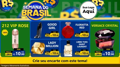 Modelo de TV para TV Horizontal com o tema Semana Do Brasil para Perfumes