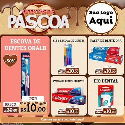 Modelo de Rede Social para Feed Facebook com o tema Ofertas de Páscoa para Higiene Pessoal