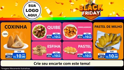 Modelo de TV para TV Horizontal com o tema Black Friday para Salgadaria