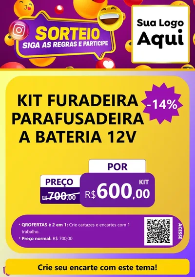 Modelo de Cartaz para Cartaz A4 Vertical com o tema Sorteio para Maquinas e Ferramentas