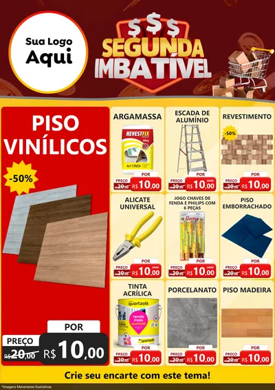 Modelo de Encarte para Encarte A4 Vertical com o tema Segunda Imbatível para Material para Construção