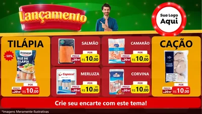 Modelo de TV para TV Horizontal com o tema Lançamento para Peixaria