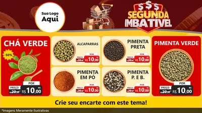 Modelo de TV para TV Horizontal com o tema Segunda Imbatível para Produtos Naturais