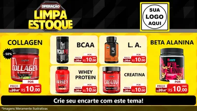 Modelo de TV para TV Horizontal com o tema Operação Limpa Estoque para Suplementos alimentares