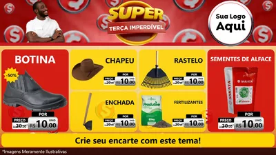 Modelo de TV para TV Horizontal com o tema Super Terça Imperdível para Agropecuária