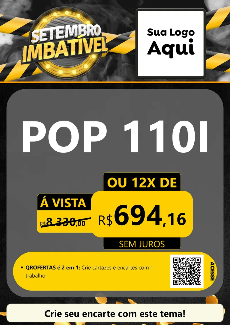 Modelo de Cartaz para Cartaz A4 Vertical com o tema Setembro Imbatível para Concessionaria de Motos