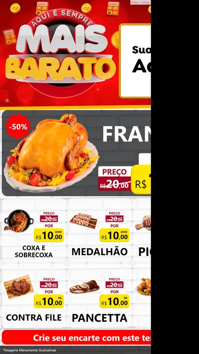 Modelo de Rede Social para Stories com o tema Mais Barato para Assados