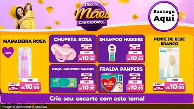 Modelo de TV para TV Horizontal com o tema Dia das Mães com Desconto para Bebês