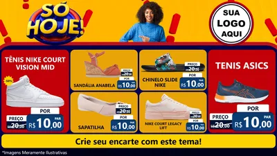 Modelo de TV para TV Horizontal com o tema Só Hoje! para Calçados