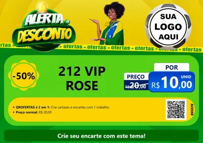 Modelo de Cartaz para Cartaz A4 Horizontal com o tema Alerta de Desconto para Perfumes