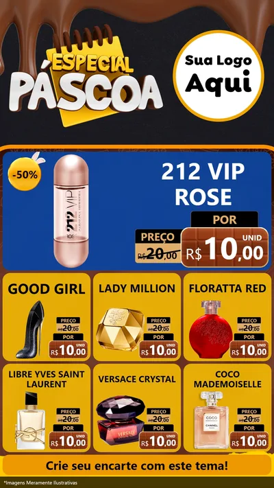 Modelo de Rede Social para Stories com o tema Especial Páscoa para Perfumes