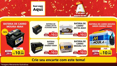 Modelo de TV para TV Horizontal com o tema Dia A o Dia Mais Barato do Mês para Baterias Elétricas