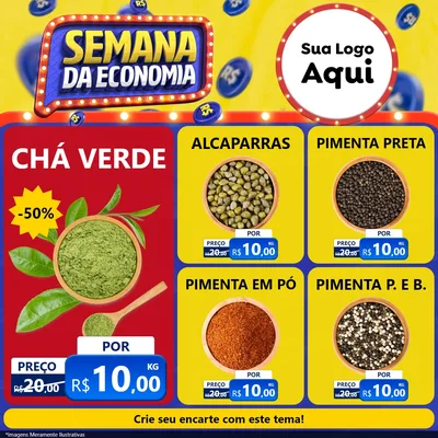 Modelo de Rede Social para Feed Facebook com o tema Semana da Economia para Produtos Naturais