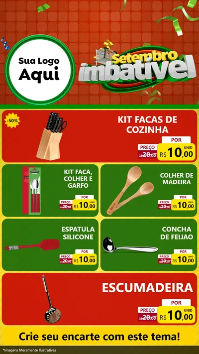 Modelo de TV para TV Vertical com o tema Setembro Imbatível para Utilidades Domésticas