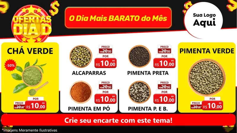 Modelo de TV para TV Horizontal com o tema Dia D para Produtos Naturais