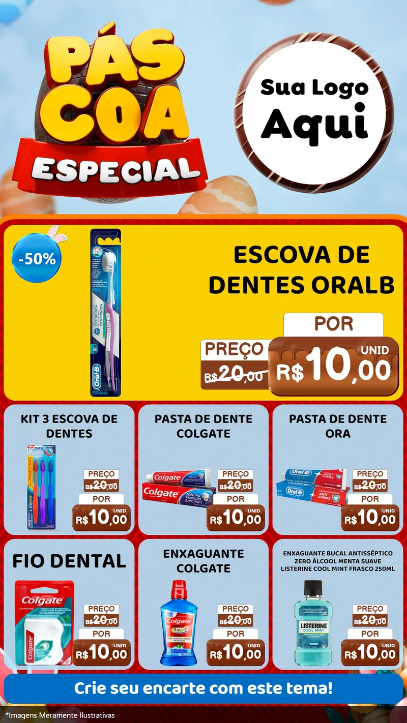 Modelo de Rede Social para Stories com o tema Páscoa Especial para Higiene Pessoal