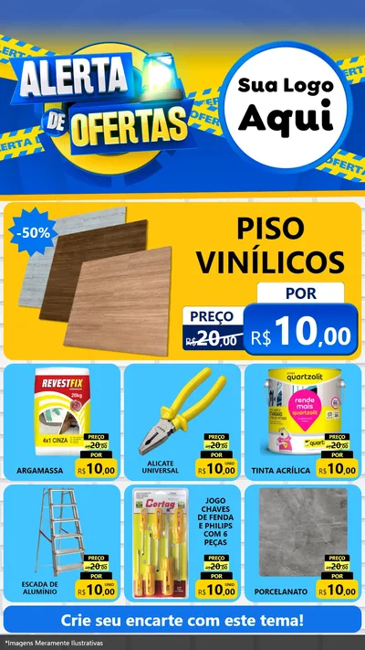 Modelo de Rede Social para Stories com o tema Alerta de Ofertas para Material para Construção