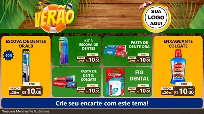 Modelo de TV para TV Horizontal com o tema Verão para Higiene Pessoal