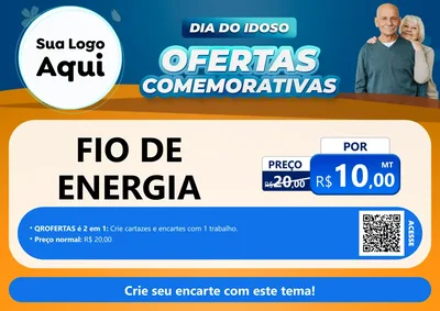 Modelo de Cartaz para Cartaz A4 Horizontal com o tema Dia do Idoso