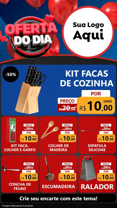 Modelo de Rede Social para Stories com o tema Oferta do Dia para Utilidades Domésticas