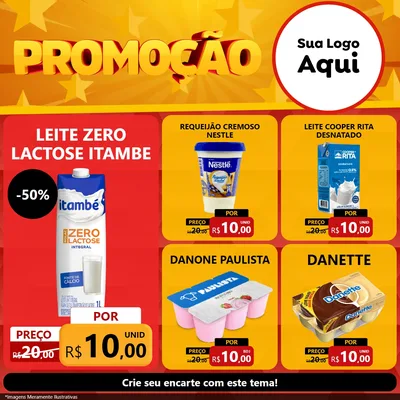 Modelo de Rede Social para Feed Facebook com o tema Promoção para Frios e Laticínios